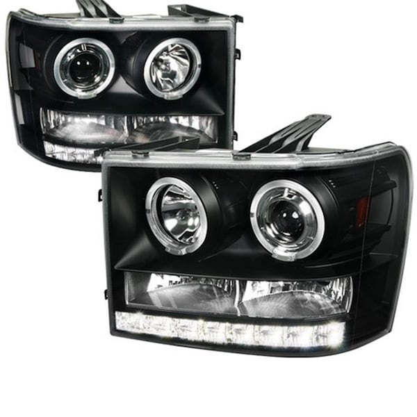 Overtime Projector Headlight Black Housing for 07 to 12 GMC Sierra, 12 x 18 x 28 in. OV2654203 - main